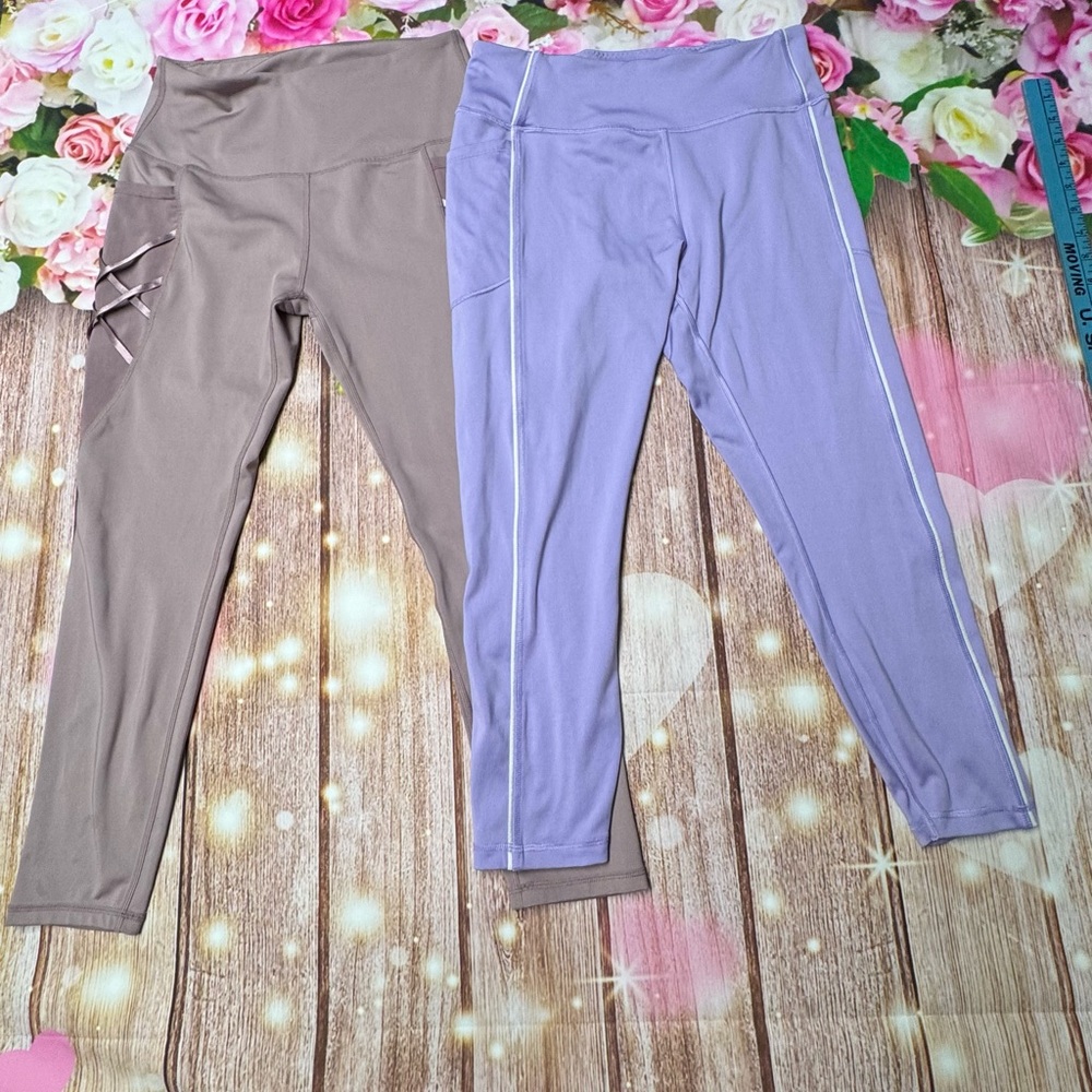 Victoria's Secret  Lavender and Taupe legend brand!!Active Leggings Duo